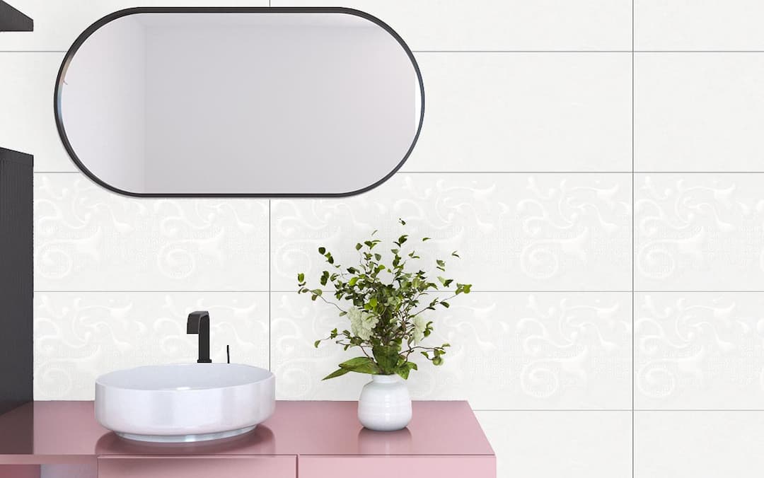 سرامیک پرسلان دکور داروین سفید 30*90 امین