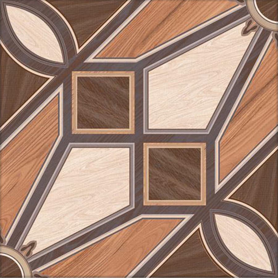 سرامیک دکور شمشاد قهوه ای 60*60 کاشی گلچین