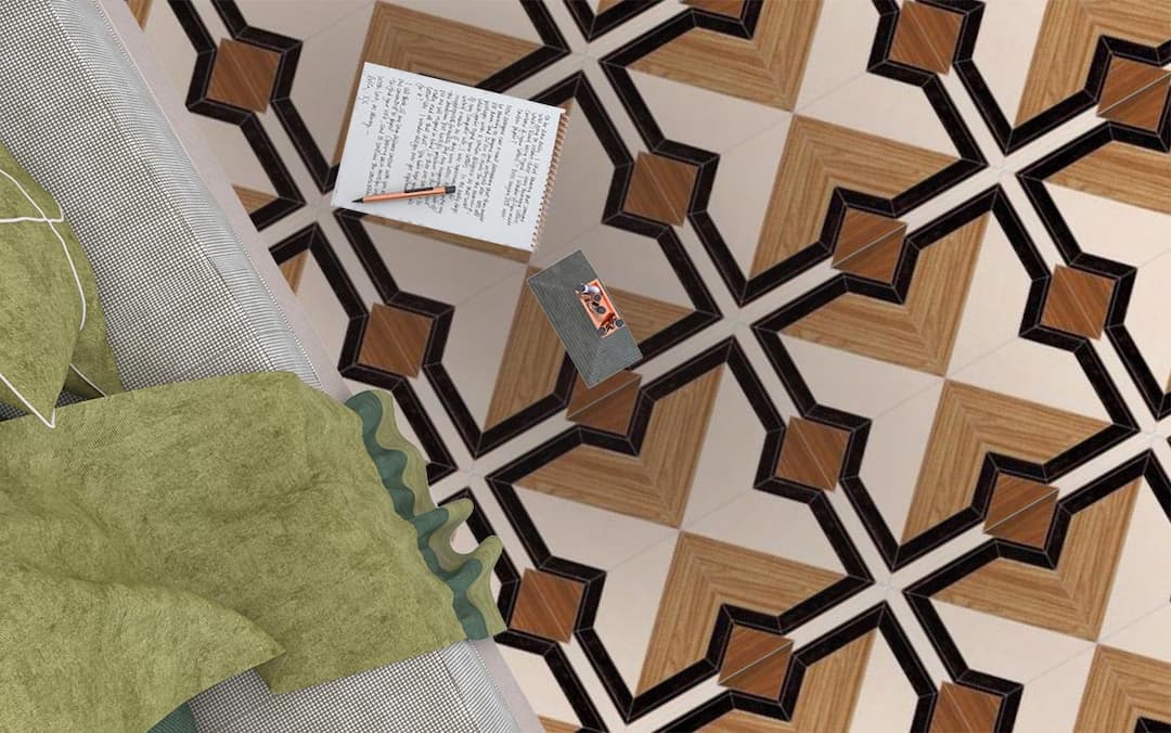سرامیک دفینه کرم 60*60 کاشی گلچین