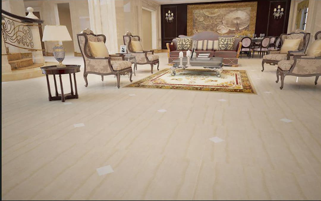 سرامیک پرسلان لامیا کرم 60*60 کاشی نوین سرام-نانو پولیش