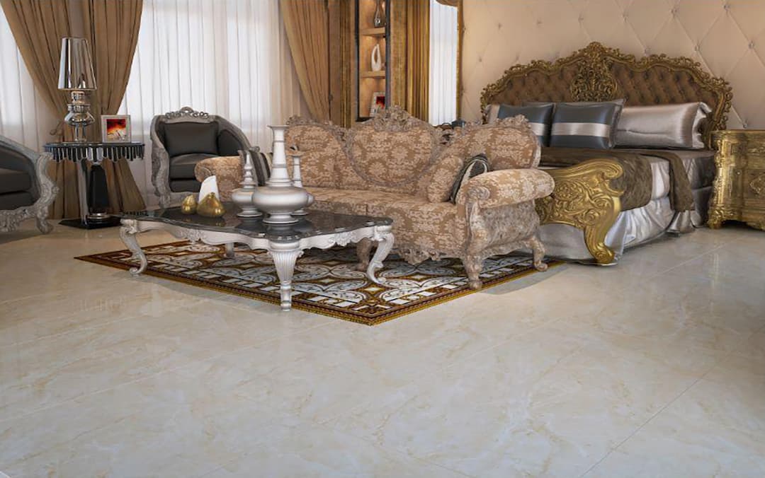 سرامیک پرسلان دیوان کرم 60*60 کاشی نوین سرام-نانو پولیش