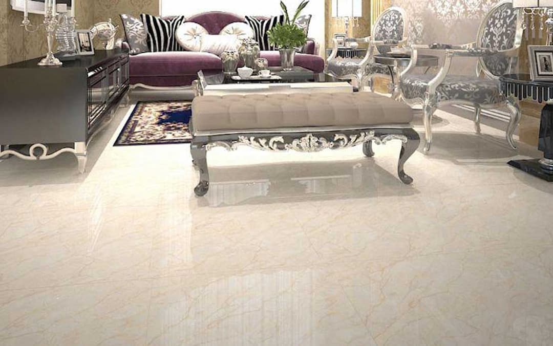 سرامیک پرسلان آترا کرم 60*60 کاشی نوین سرام-نانو پولیش