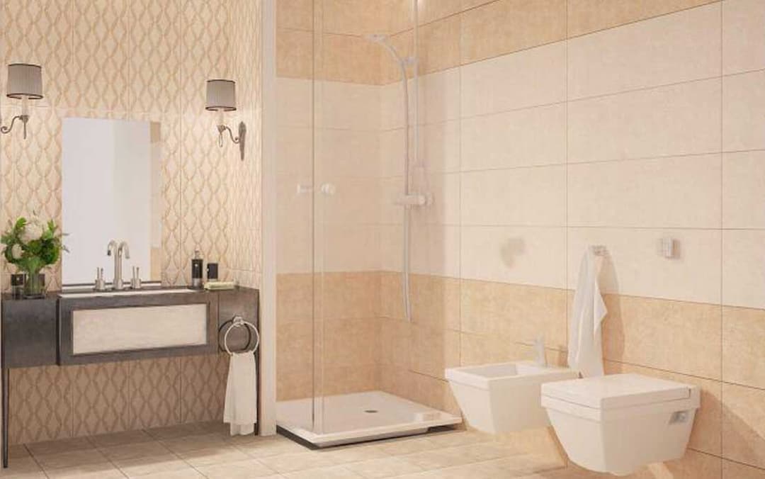 کاشی پرسلان دکور1 گلف کرم 30*90 کاشی نوین سرام-رستیک