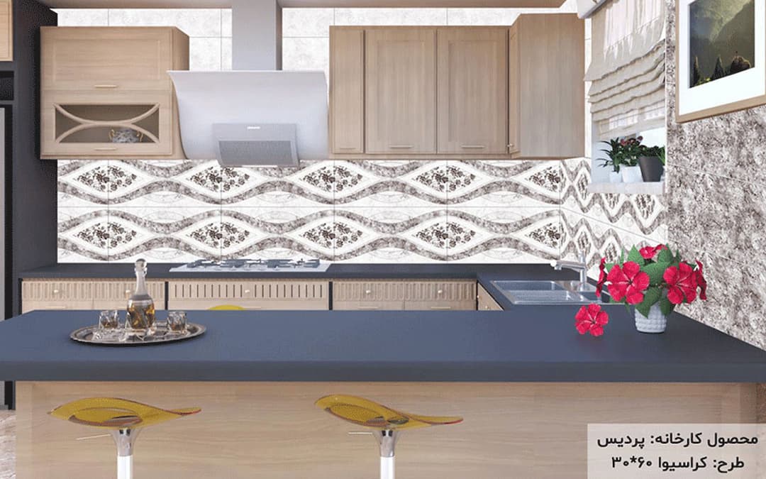 کاشی  تیره کراسیوا طوسی 30*60  پردیس آباده