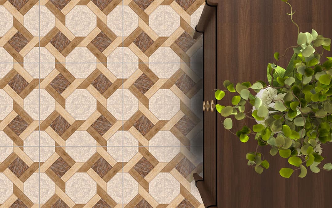 سرامیک (AD003) کرم 50*50 کاشی پردیس آباده