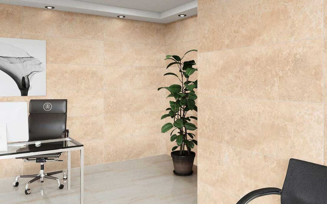 کاشی تیره تراورسا کرم 40*120 کاشی پرسپولیس-دو طرف کنیک
