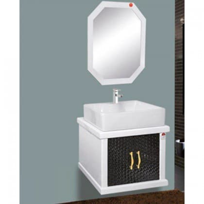 آینه و کابینت روشویی دار دیواری درب طرح دار ماهان کابین کد md213