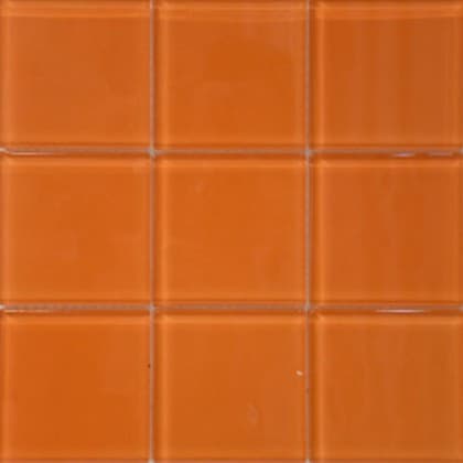 کاشی شیشه ای C6OR0021 نارنجی 10*10 برند روکارنو