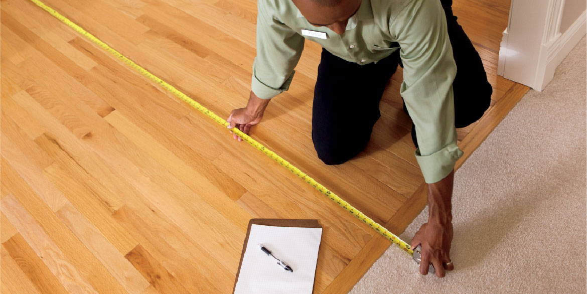 نحوه اندازه گیری کف خانه برای نصب کفپوش