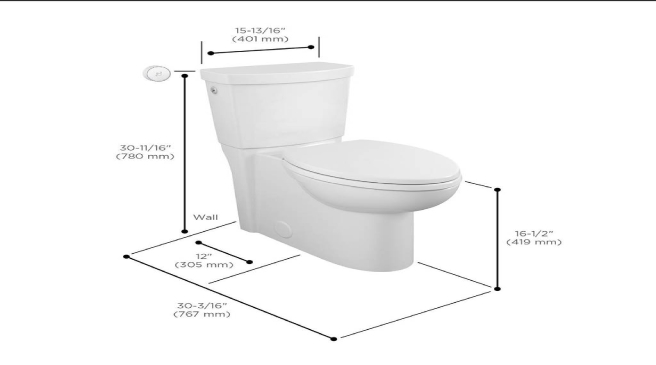 ابعاد استاندارد توالت فرنگی 