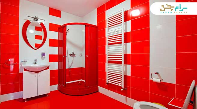 سرامیک قرمز مناسب حمام و دستشویی