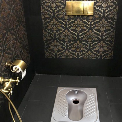 کاسه توالت ایرانی استنلس استیل شهر آذین گلچین